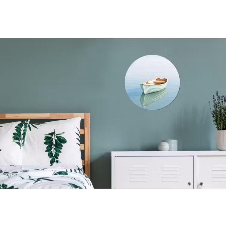 Minimalistisch - Boot - Zee Wandcirkel aluminium klein -slaapkamer