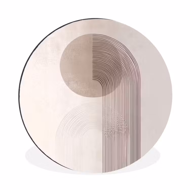 Minimalistisch - Cirkel - Lichtgrijs Wandcirkel aluminium klein -3d