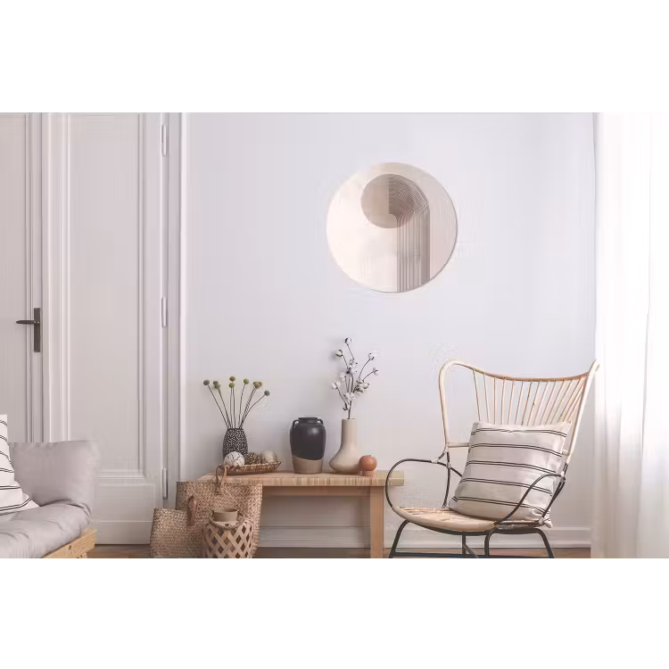 Minimalistisch - Cirkel - Lichtgrijs Wandcirkel aluminium klein -woonkamer