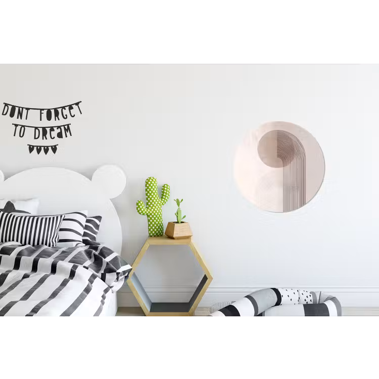 Minimalistisch - Cirkel - Lichtgrijs Wandcirkel aluminium klein -kinderkamer