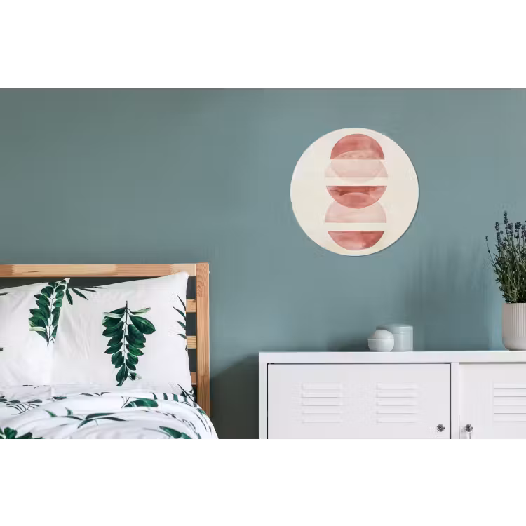 Minimalistisch - Cirkels - Roze Wandcirkel aluminium klein -slaapkamer