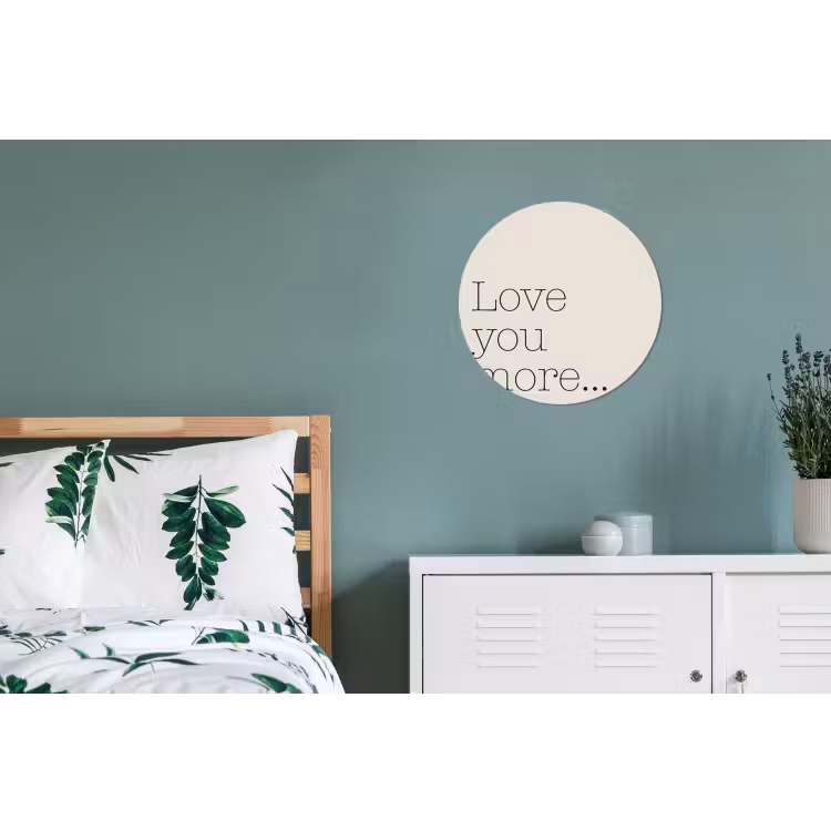 Minimalistisch - Love - Beige Wandcirkel aluminium klein -slaapkamer