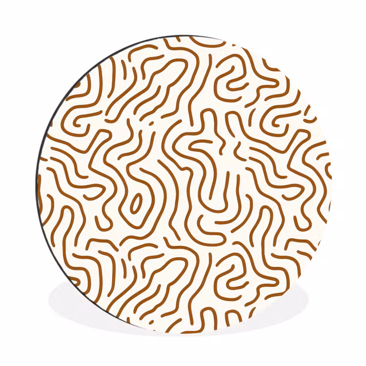 Minimalistisch - Patroon - Terracotta Wandcirkel aluminium klein 190 -3d