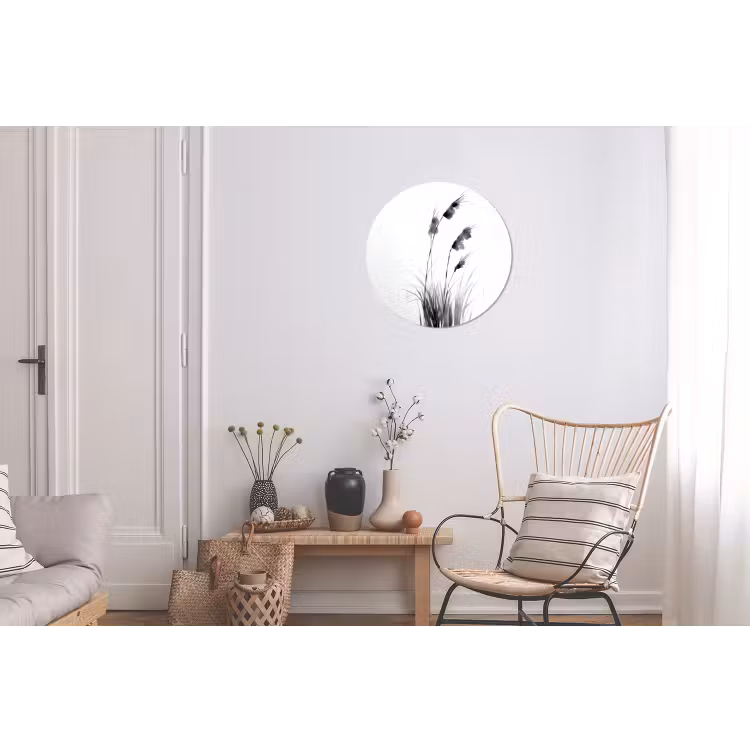 Minimalistisch - Stelen - Wit Wandcirkel aluminium klein -woonkamer