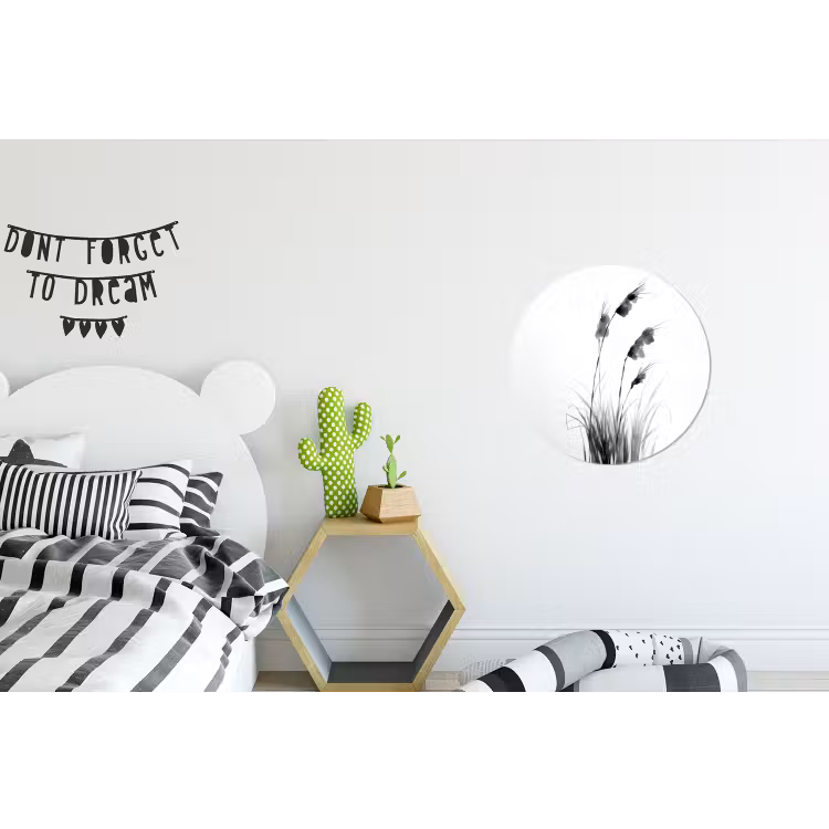 Minimalistisch - Stelen - Wit Wandcirkel aluminium klein -kinderkamer