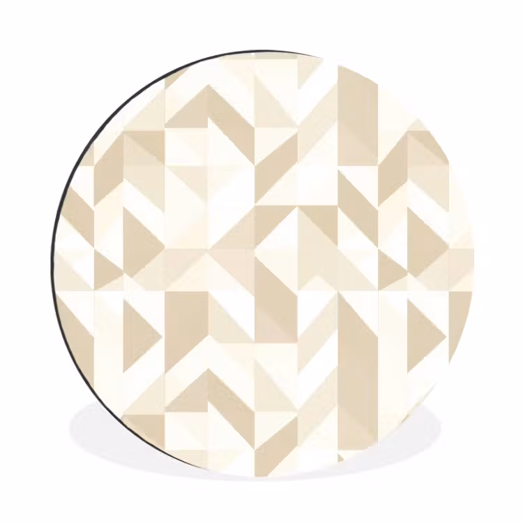 Modern - Abstract - Beige Wandcirkel aluminium klein 190 -3d