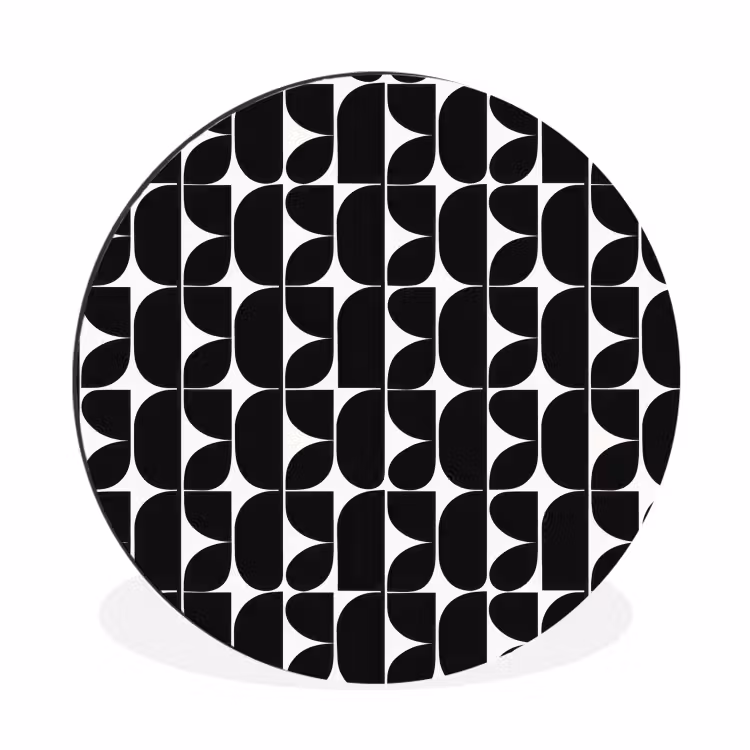 Modern - Geometrisch - Zwart Wandcirkel aluminium klein 190 -3d