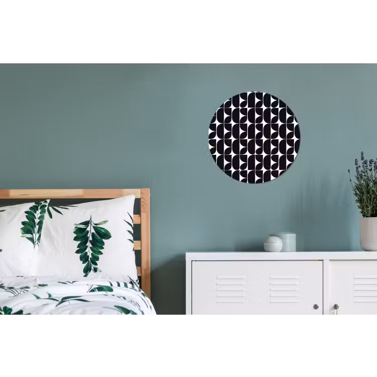 Modern - Geometrisch - Zwart Wandcirkel aluminium klein 190 -slaapkamer