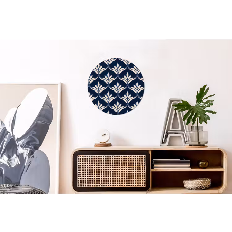 Modern - Ontwerp - Blauw Wandcirkel aluminium klein 190 -kantoor
