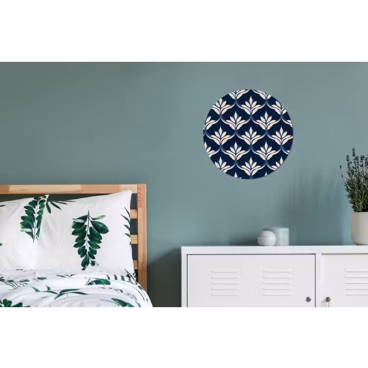 Modern - Ontwerp - Blauw Wandcirkel aluminium klein 190 -slaapkamer