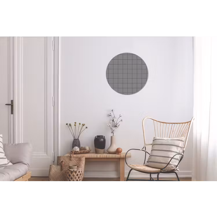 Modern - Patroon - Grijs Wandcirkel aluminium klein 190 -woonkamer