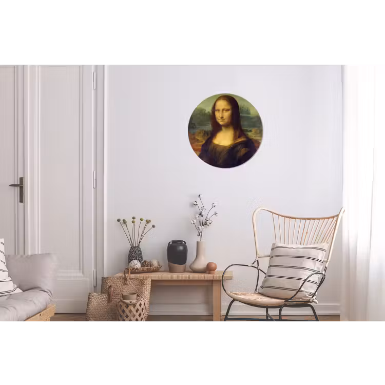 Mona Lisa - Leonardo da Vinci Wandcirkel aluminium klein -woonkamer