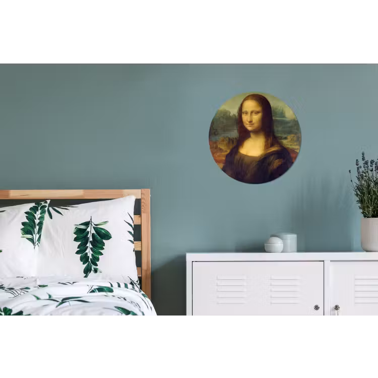 Mona Lisa - Leonardo da Vinci Wandcirkel aluminium klein -slaapkamer