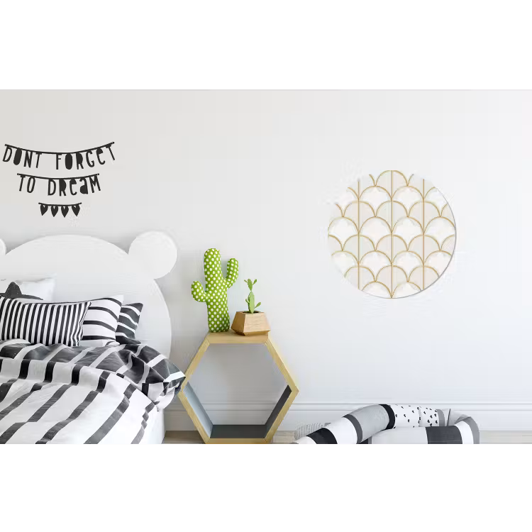 Mozaïek - Bogen - Goud Wandcirkel aluminium klein 190 -kinderkamer