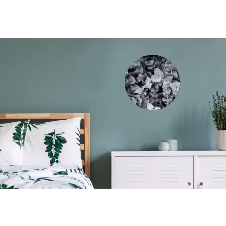Natuur - Planten - Eucalyptus - Bladeren Wandcirkel aluminium klein -slaapkamer