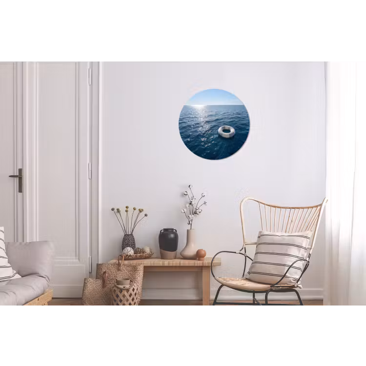 Oceaan - Zwemband - Horizon Wandcirkel aluminium klein -woonkamer