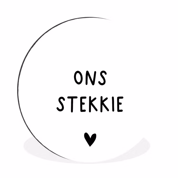Ons stekkie - Spreuken - Quotes Wandcirkel aluminium klein -3d