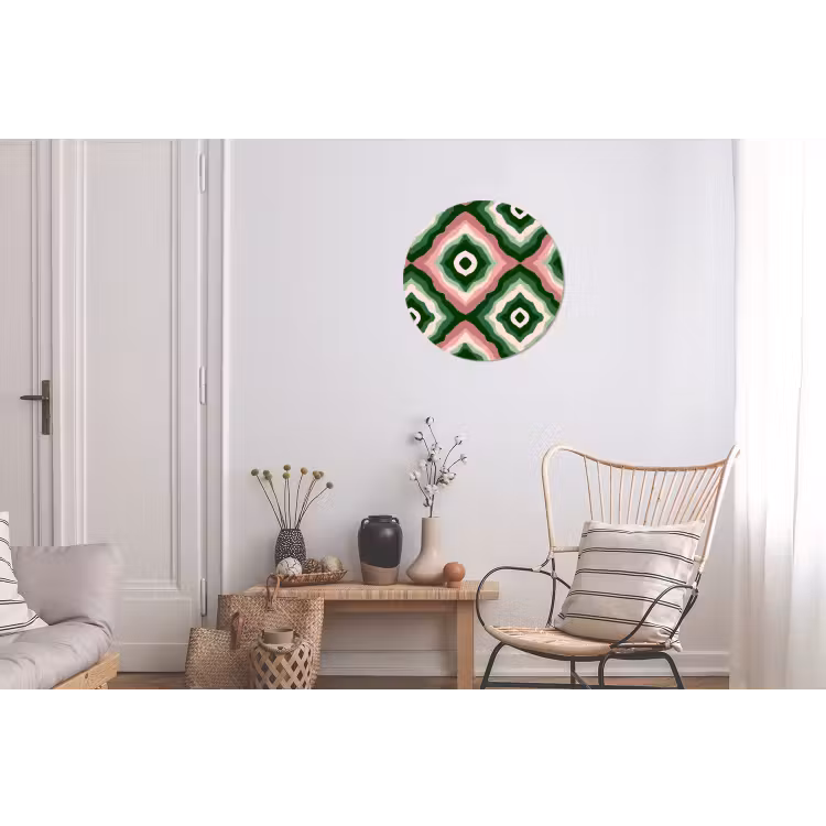 Ontwerp - Organisch - Kleurrijk Wandcirkel aluminium klein 190 -woonkamer