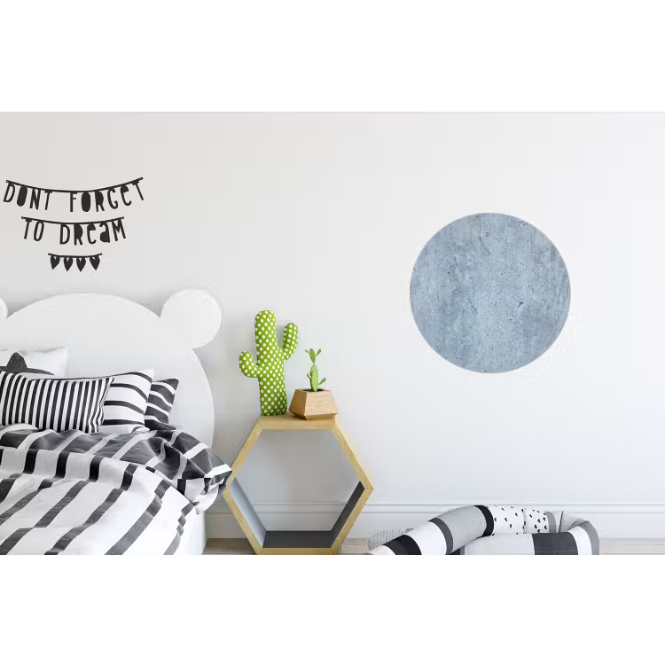Oppervlak - Ruw - Abstract - Modern - Grijs Wandcirkel aluminium klein -kinderkamer