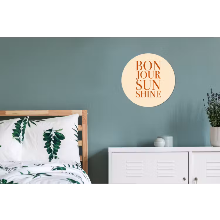 Oranje - Quote - Sun Wandcirkel aluminium klein -slaapkamer