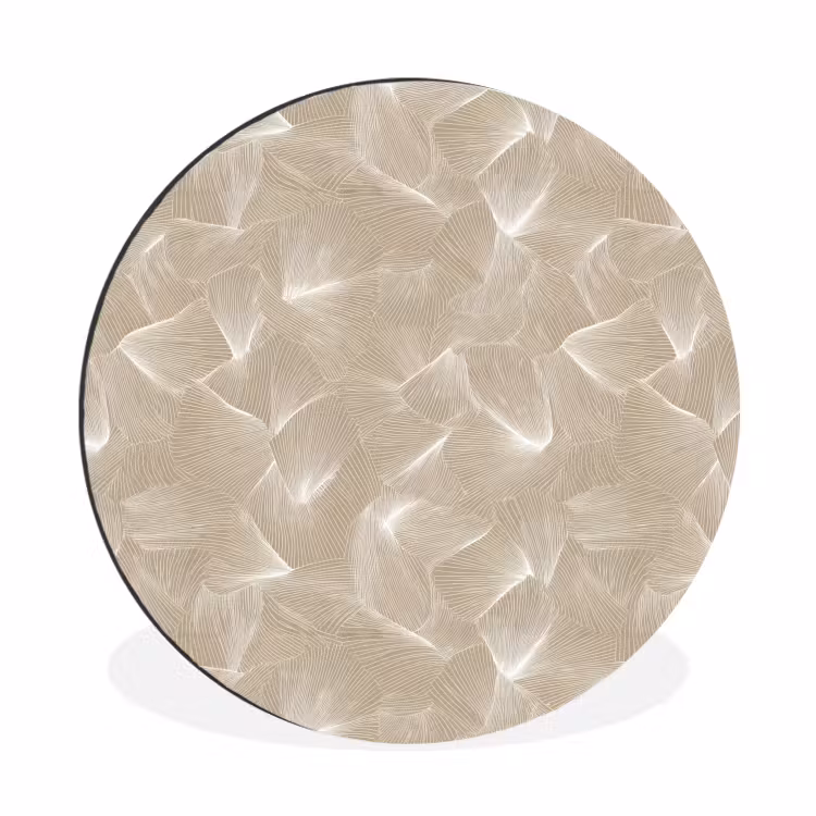 Organisch - Textuur - Beige Wandcirkel aluminium klein 190 -3d
