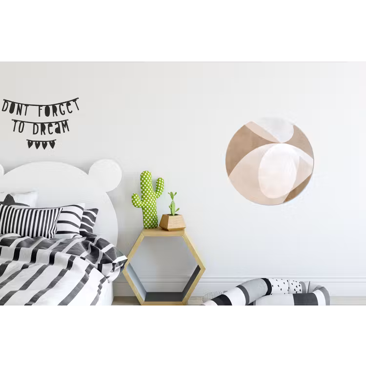 Ovale vormen - Transparant - Zachte overgang Wandcirkel aluminium klein -kinderkamer