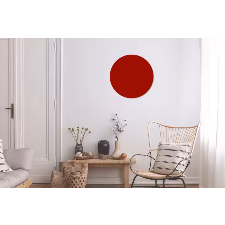 Oxblood - Maroon - Rood Wandcirkel aluminium klein 190 -woonkamer