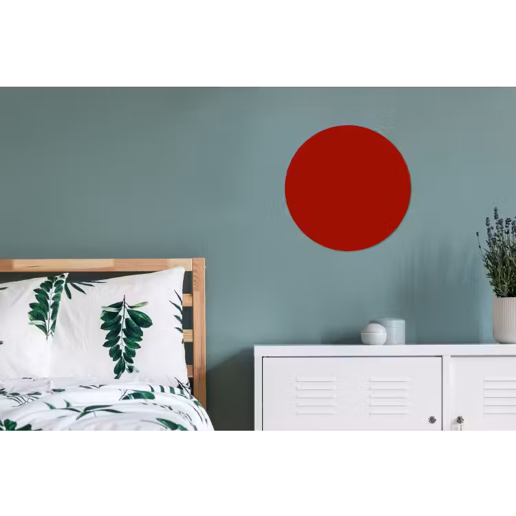 Oxblood - Maroon - Rood Wandcirkel aluminium klein 190 -slaapkamer