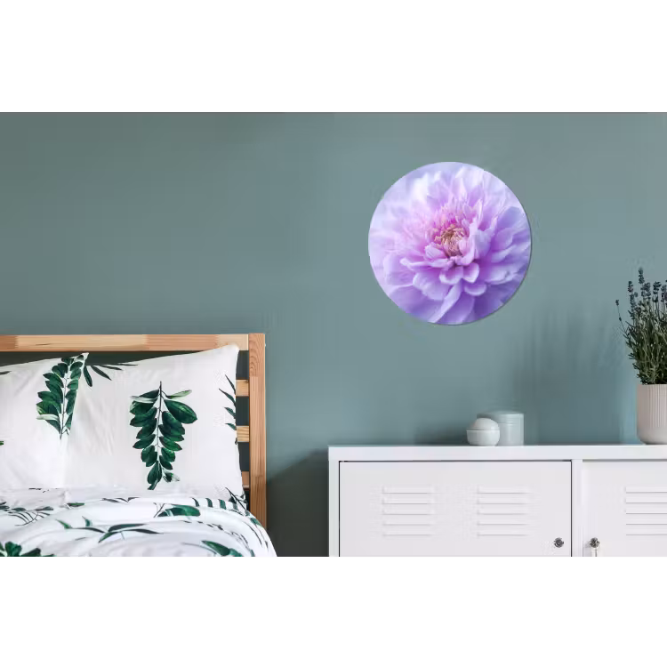 Paars - Dahlia - Dromerig Wandcirkel aluminium klein -slaapkamer