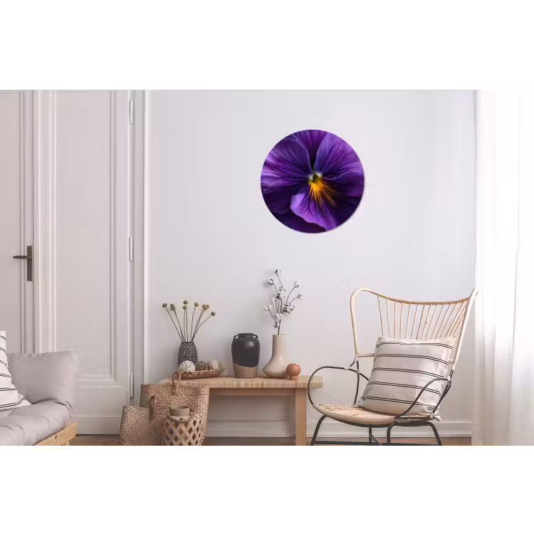 Paars - Viool - Diepte Wandcirkel aluminium klein -woonkamer