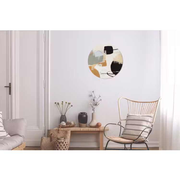 Paint - Abstract - Kleuren Wandcirkel aluminium klein -woonkamer