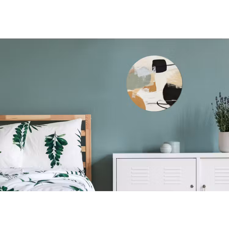 Paint - Abstract - Kleuren Wandcirkel aluminium klein -slaapkamer