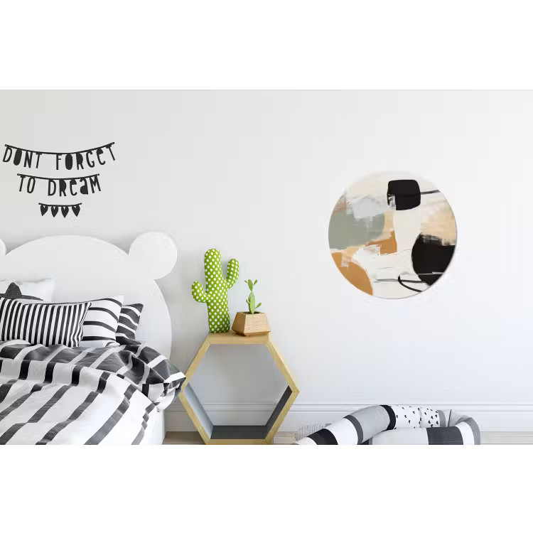 Paint - Abstract - Kleuren Wandcirkel aluminium klein -kinderkamer