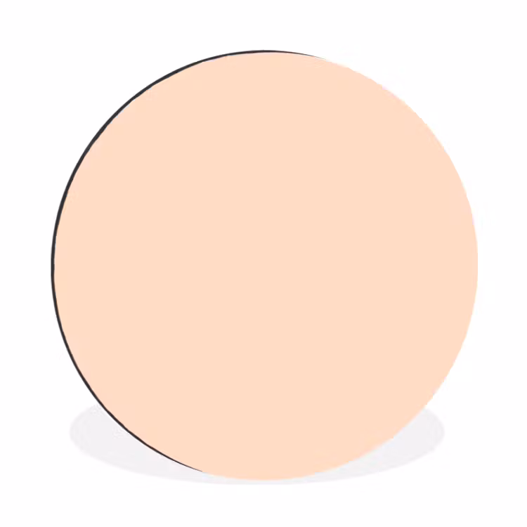 Pale - Peach - Nude Wandcirkel aluminium klein 190 -3d