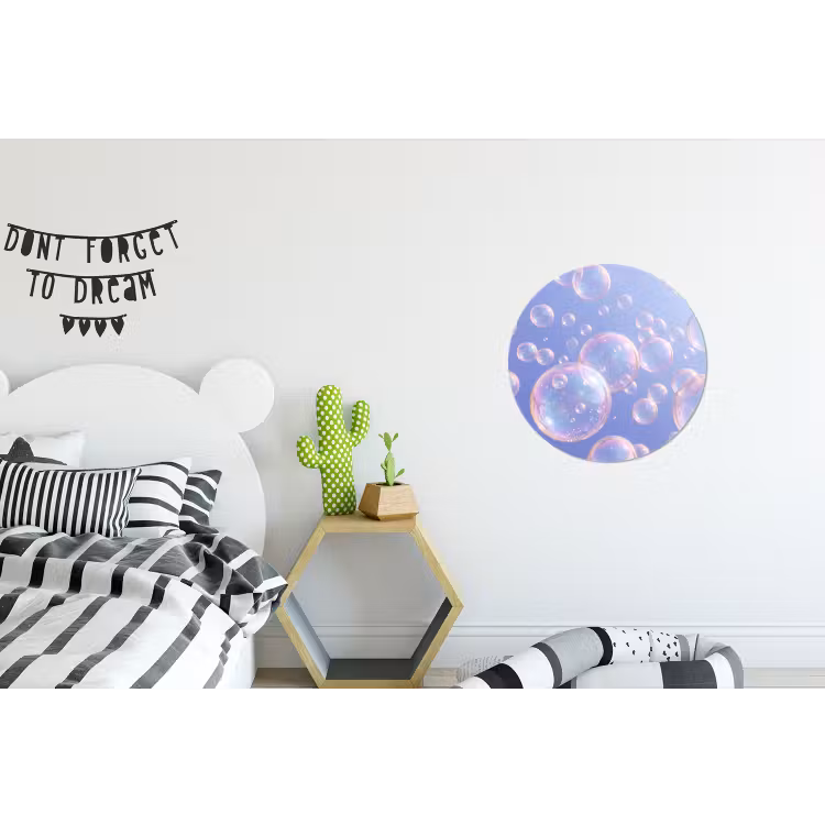 Pastel - Bubbels - Dromerig Wandcirkel aluminium klein -kinderkamer