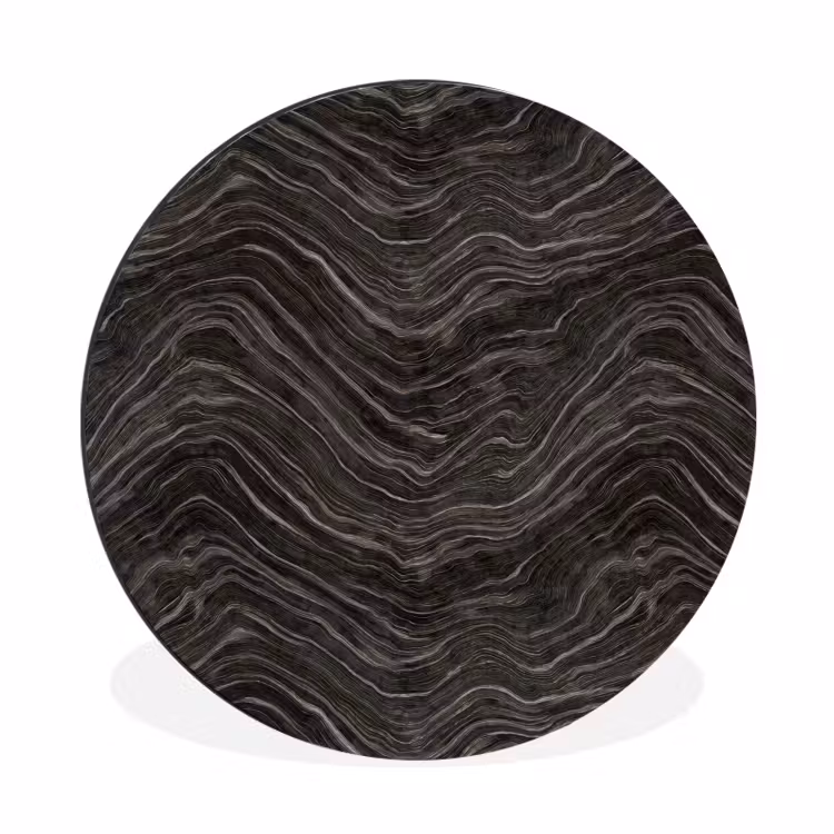 Patroon - Contrast - Antraciet Wandcirkel aluminium klein 190 -3d