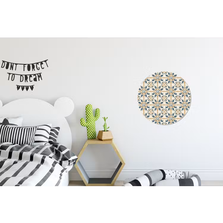 Patroon - Klassiek - Kleurrijk Wandcirkel aluminium klein 190 -kinderkamer