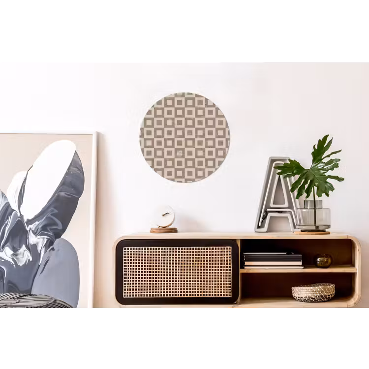 Patroon - Marmer - Beige Wandcirkel aluminium klein 190 -kantoor