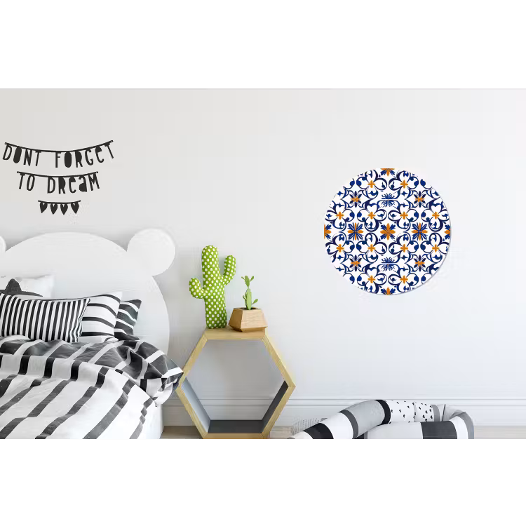 Patroon - Modern - Kleurrijk Wandcirkel aluminium klein 190 -kinderkamer