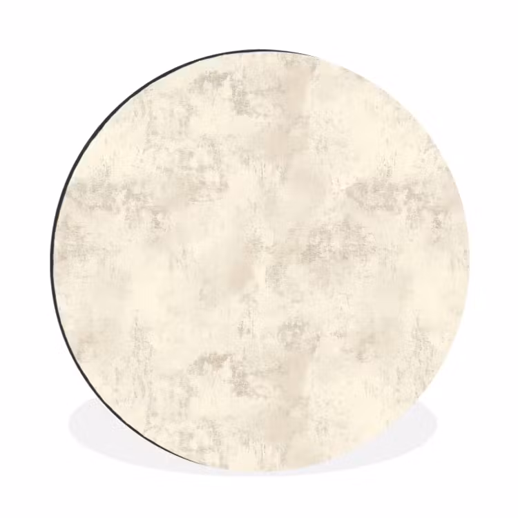 Patroon - Organisch - Beige Wandcirkel aluminium klein 190 -3d