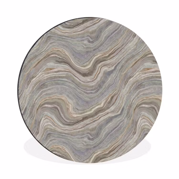 Patroon - Sereen - Paars - Groen Wandcirkel aluminium klein 190 -3d