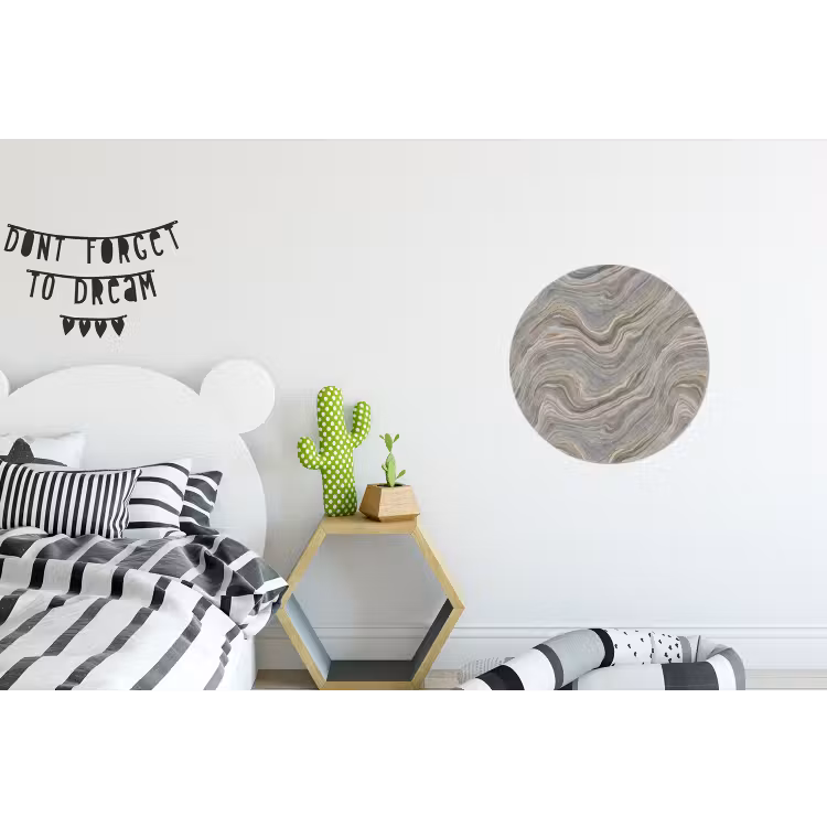 Patroon - Sereen - Paars - Groen Wandcirkel aluminium klein 190 -kinderkamer
