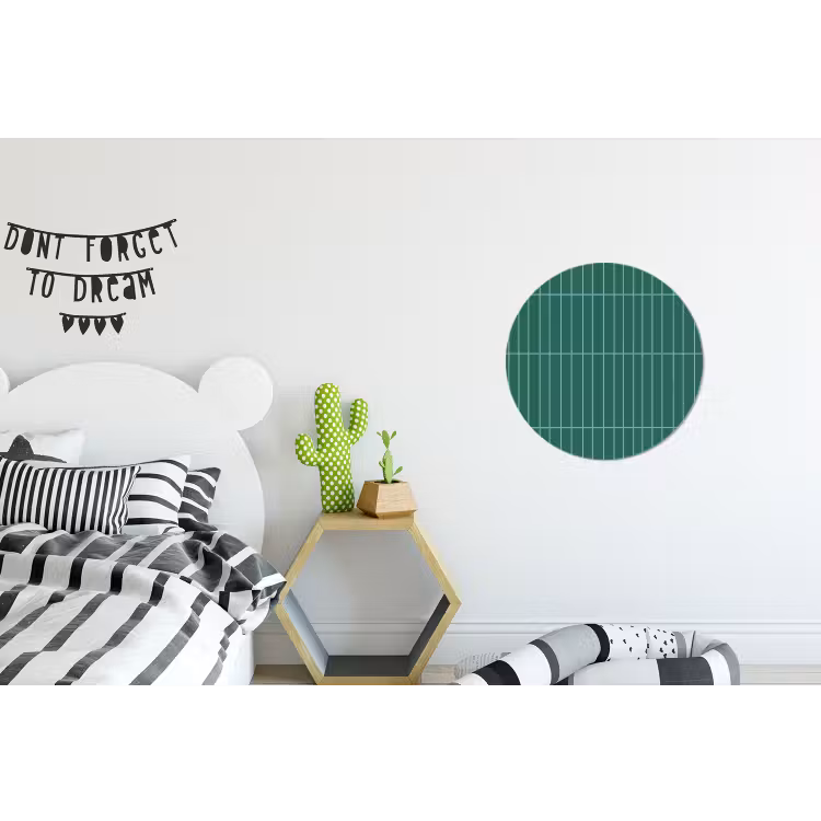 Patroon - Tegel - Saliegroen Wandcirkel aluminium klein 190 -kinderkamer