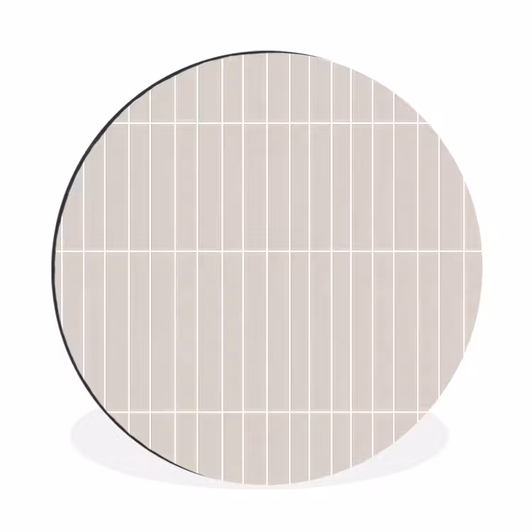 Patroon - Tegels - Zand Wandcirkel aluminium klein 190 -3d