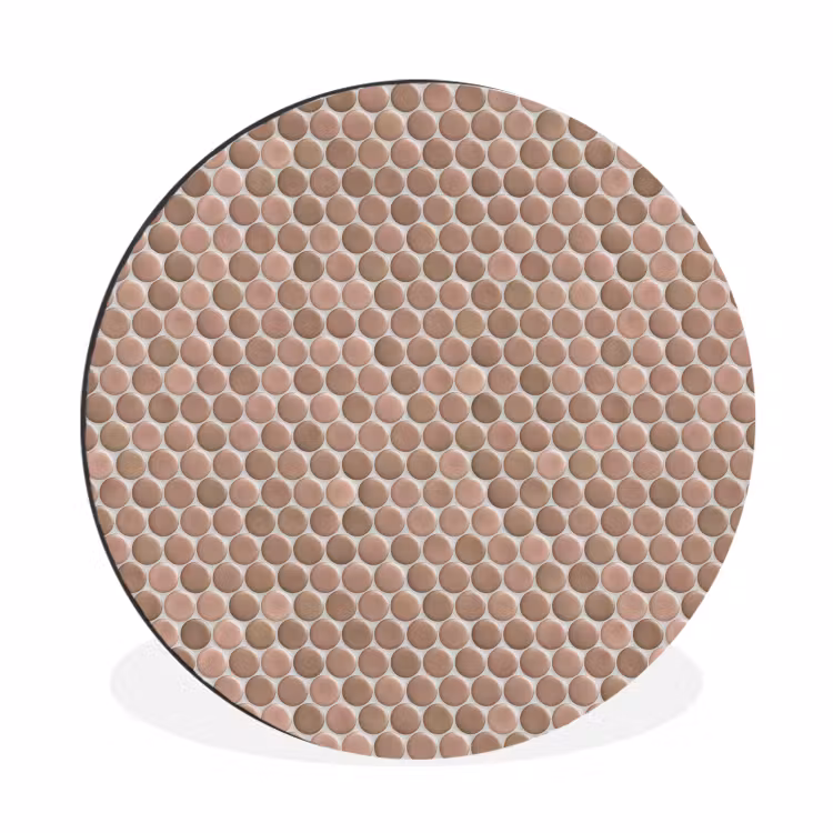 Penny - Mozaïek - Oudroze - Terracotta Wandcirkel aluminium klein 190 -3d