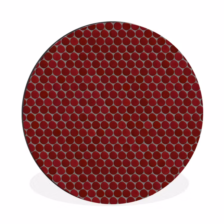Penny - Mozaïek - Rond - Rood Wandcirkel aluminium klein 190 -3d