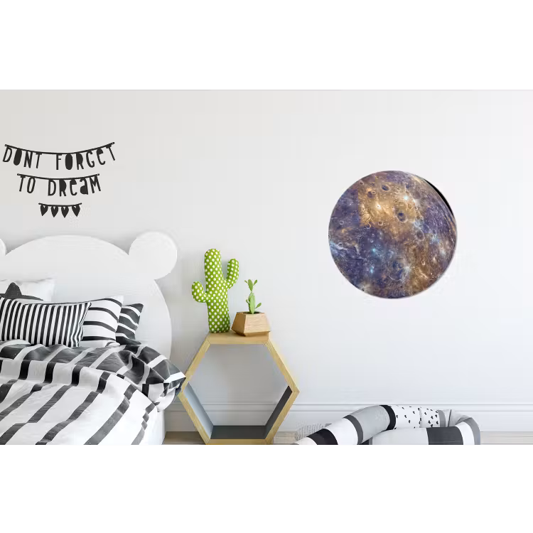 Muurcirkel aluminium - Planeet - Kraters - Ruimte - Planeet - Kraters - Ruimte Wandcirkel aluminium klein