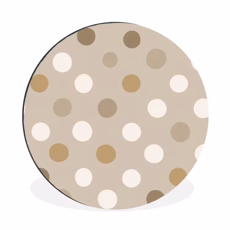 Polka - Dots - Beige Wandcirkel aluminium klein 190 -3d