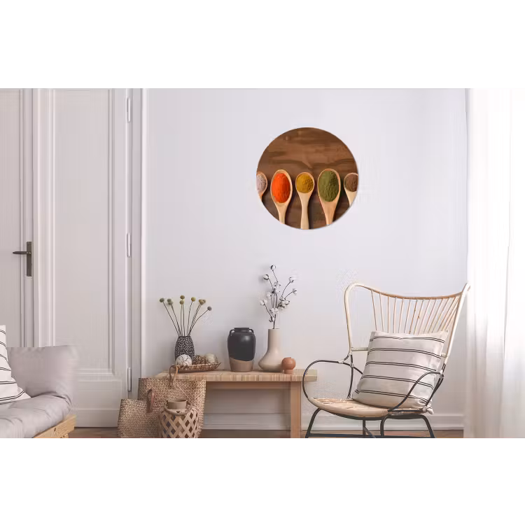 Pollepel - Kruiden - Eten - Specerijen - Tafel Wandcirkel aluminium klein -woonkamer