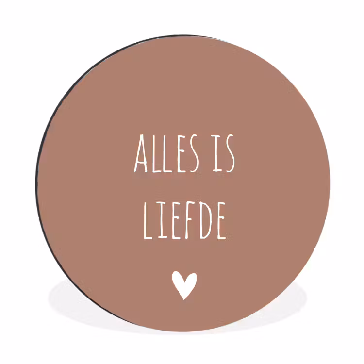 Quotes - Alles is liefde - Spreuken - Bløf Wandcirkel aluminium klein -3d